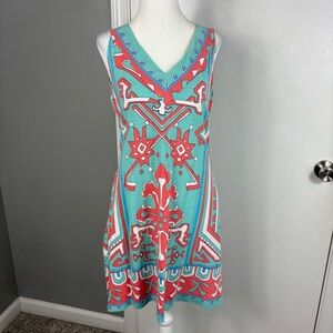 Barbara Gerwit Printed A Line Dress Size‎ S